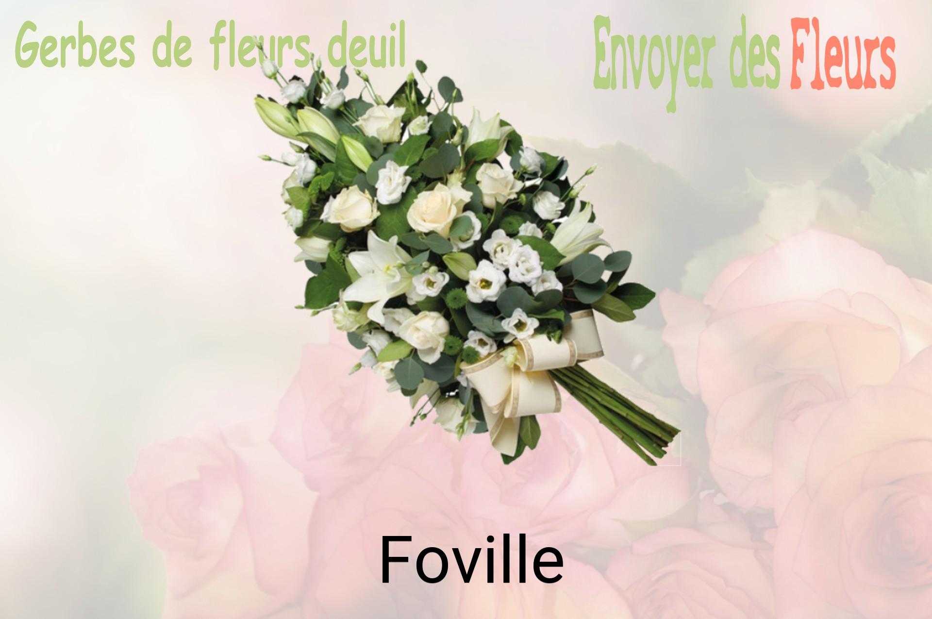 Gerbe de fleurs de deuil livrée à Foville